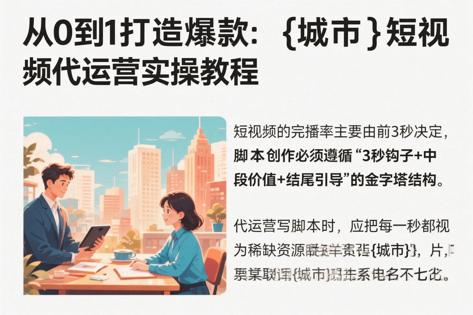 从0到1打造爆款：吉林短视频代运营实操教程