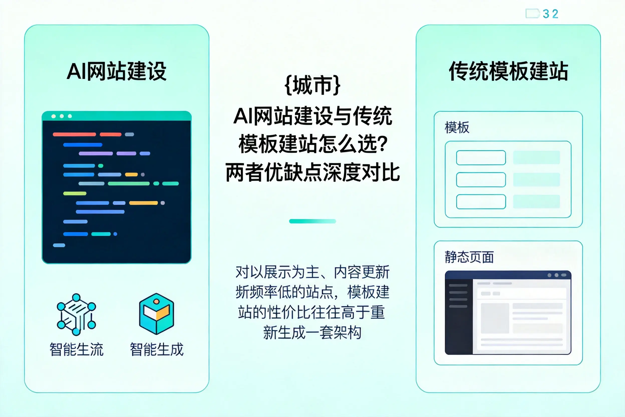 吉林AI网站建设与传统模板建站怎么选？两者优缺点深度对比