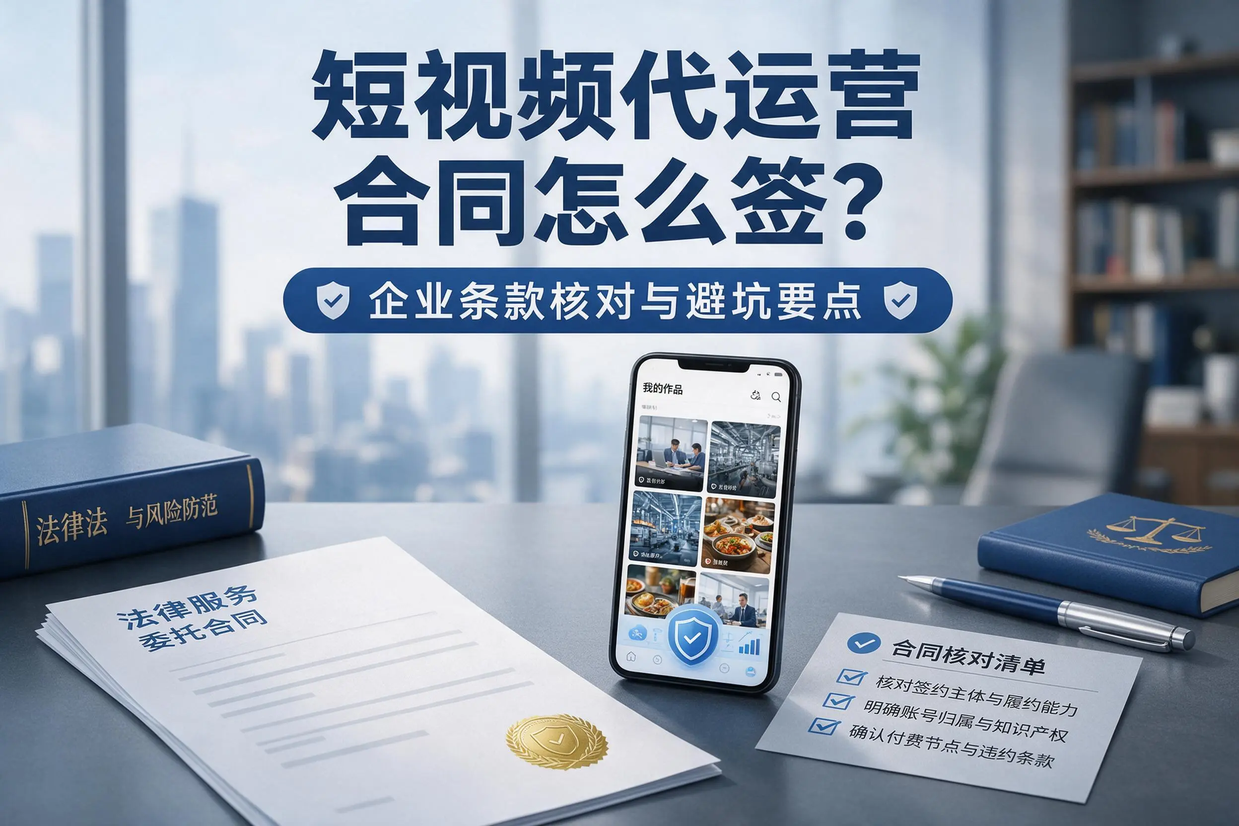短视频代运营合同怎么签？吉林企业条款核对与避坑要点
