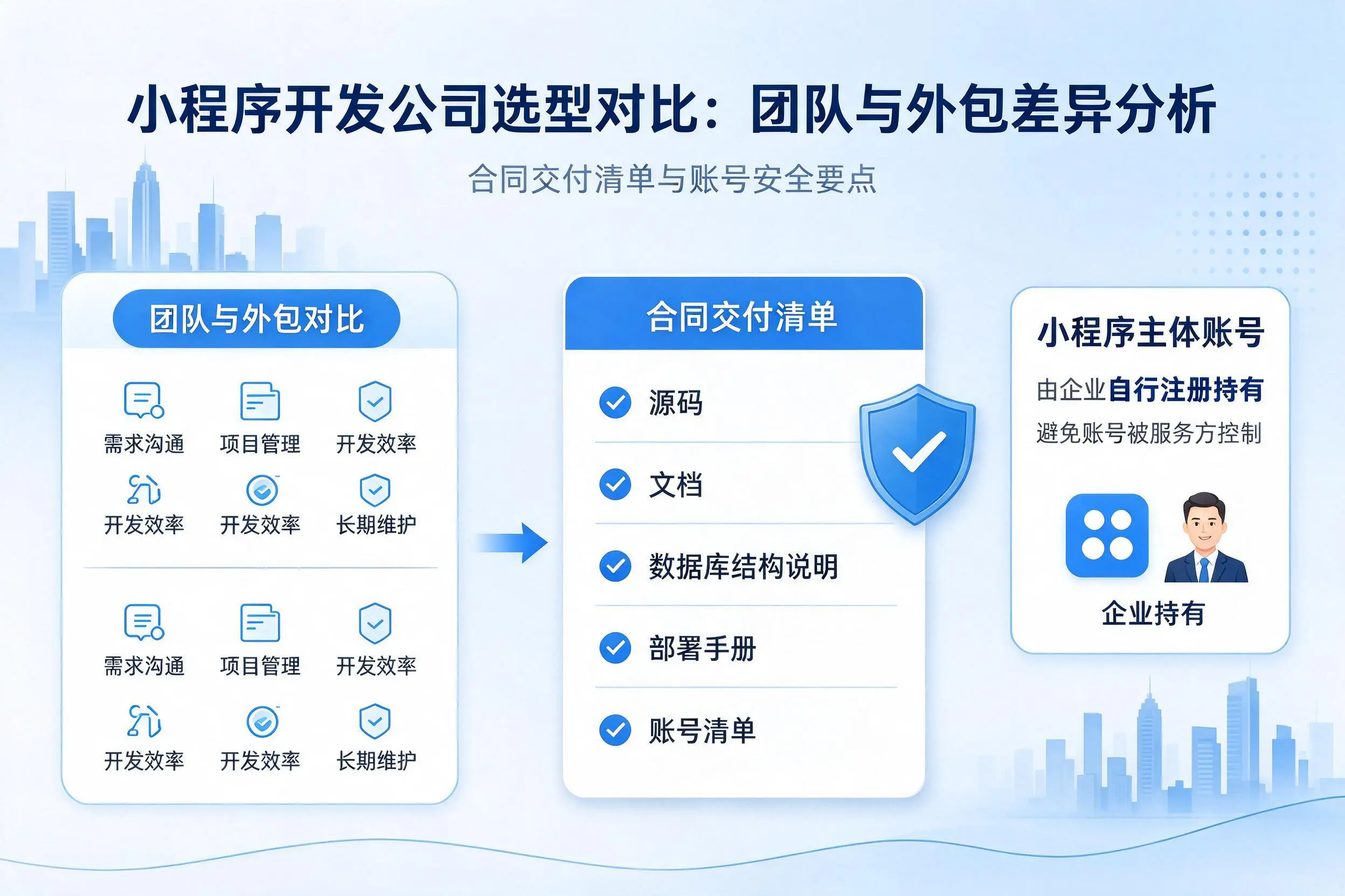 吉林小程序开发公司选型对比:团队与外包差异分析