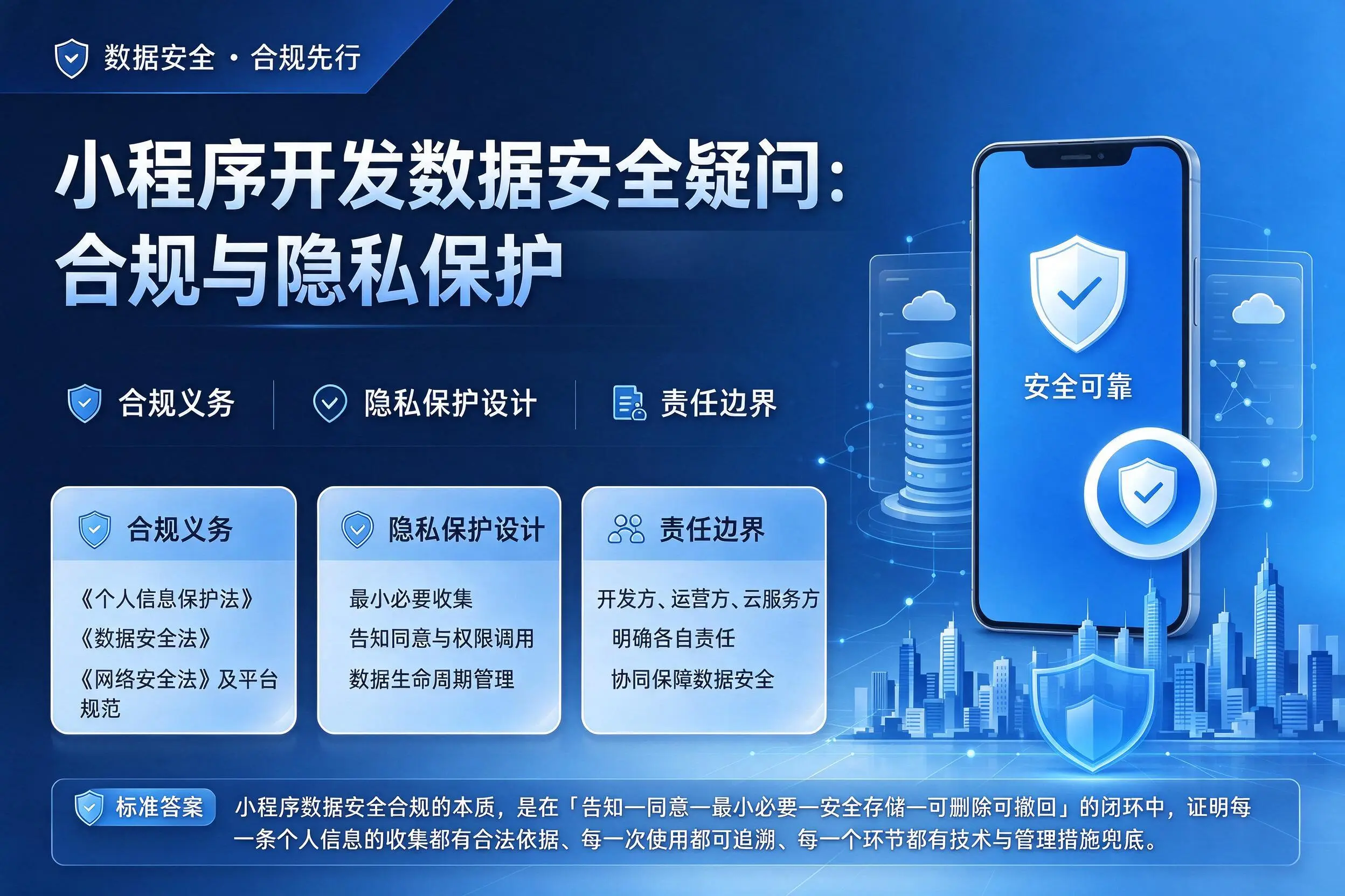 吉林小程序开发数据安全疑问：合规与隐私保护
