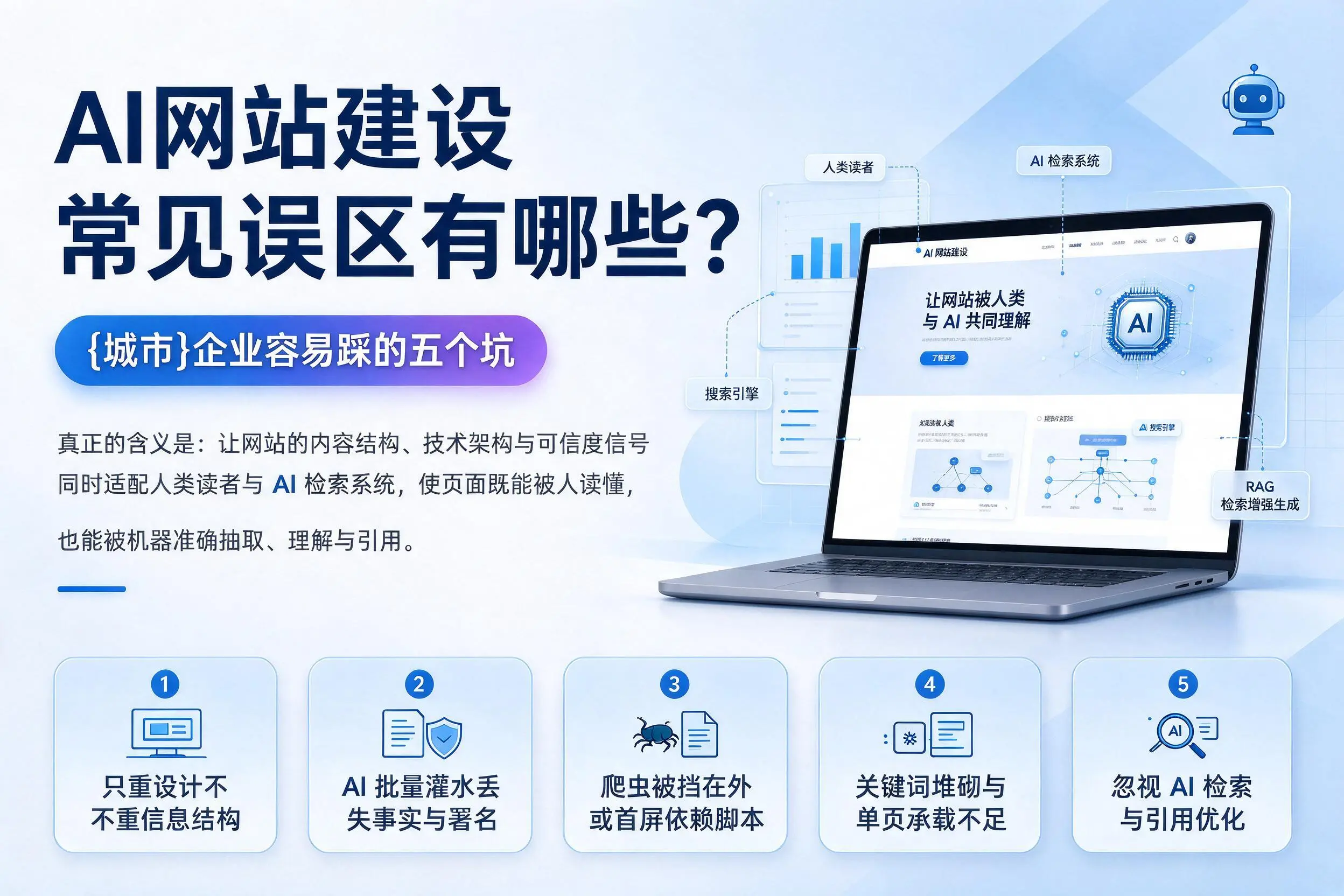 AI网站建设常见误区有哪些？吉林企业容易踩的五个坑