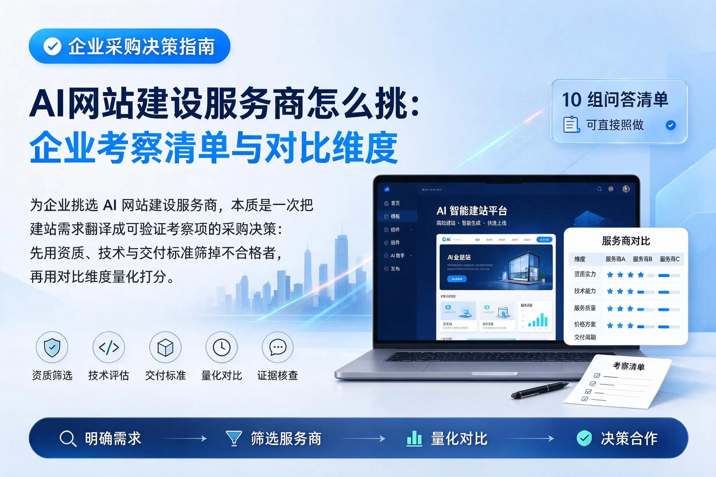 AI网站建设服务商怎么挑:吉林企业考察清单与对比维度