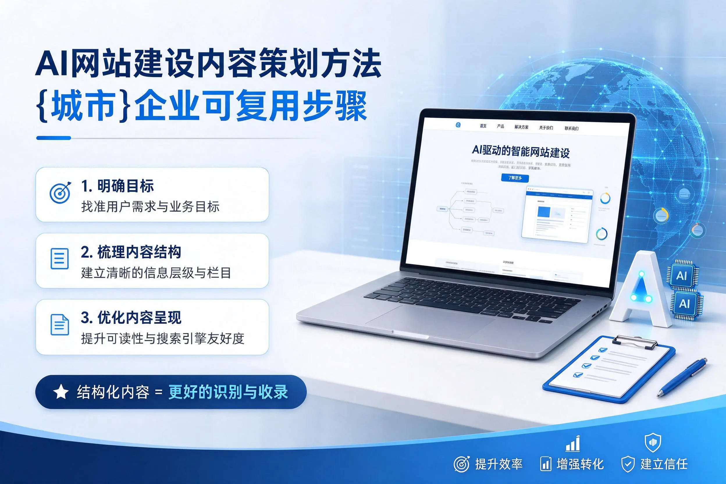 AI网站建设内容策划方法,吉林企业可复用步骤
