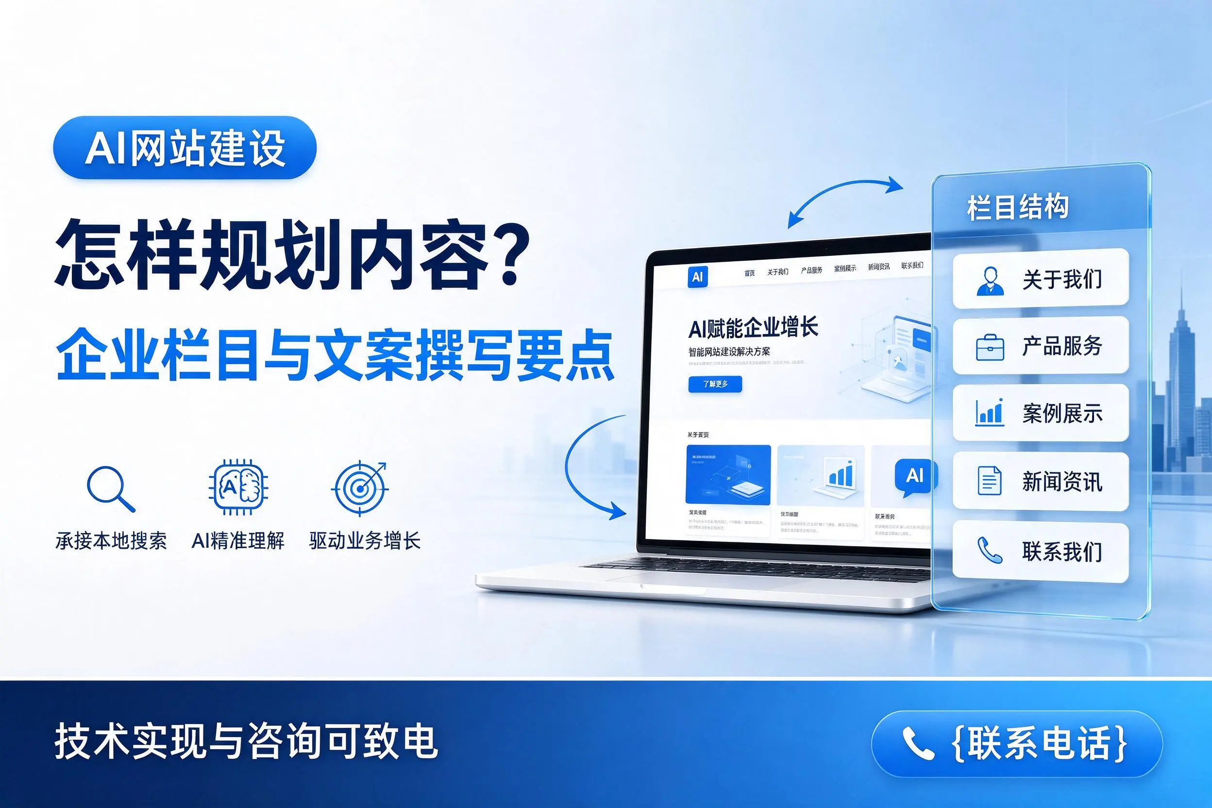 AI网站建设怎样规划内容？吉林企业栏目与文案撰写要点
