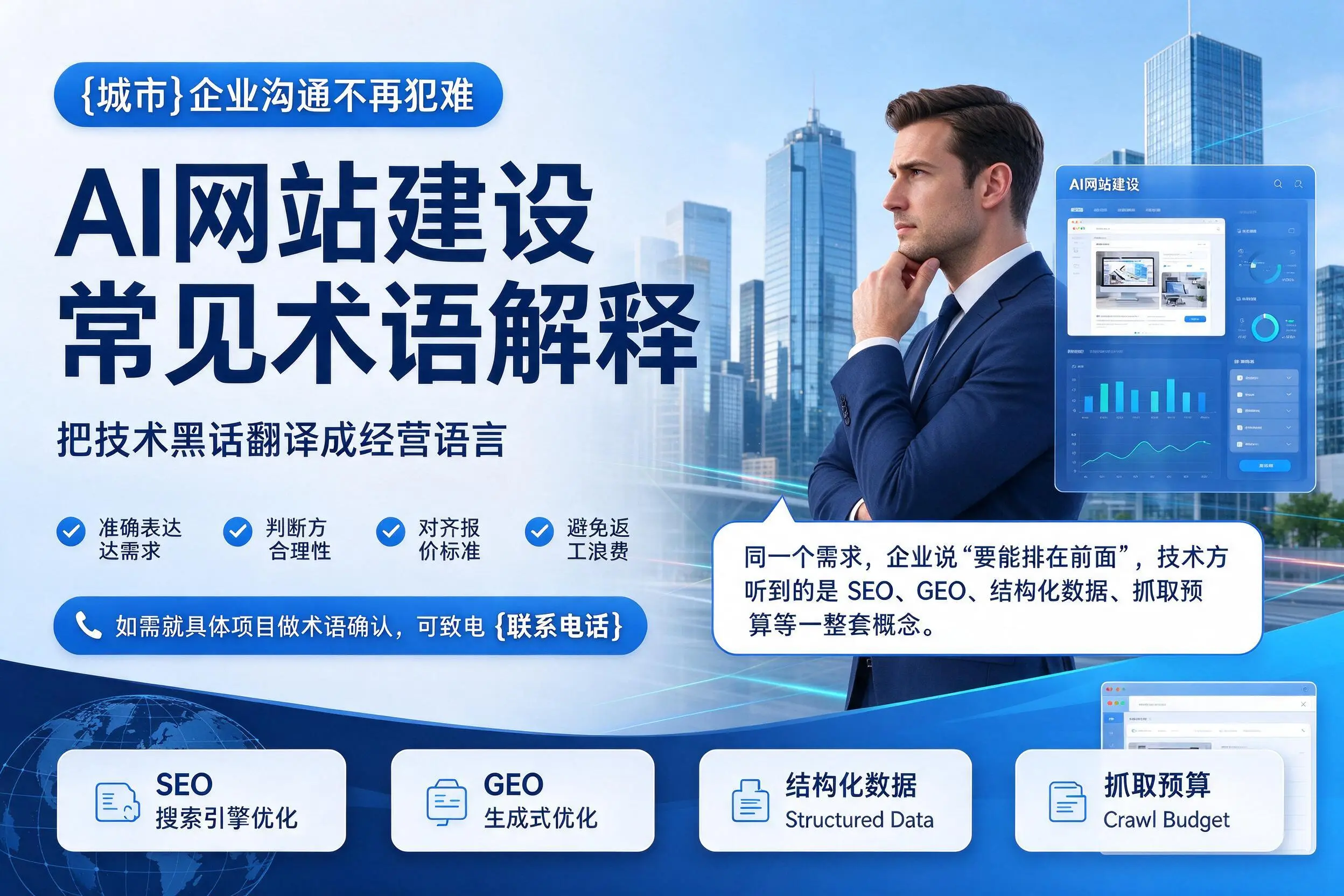 AI网站建设常见术语解释，吉林企业沟通不再犯难