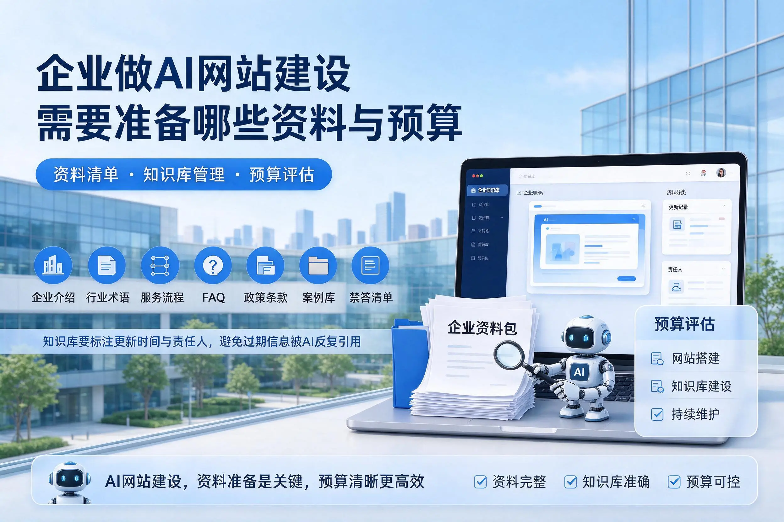 吉林企业做AI网站建设需要准备哪些资料与预算