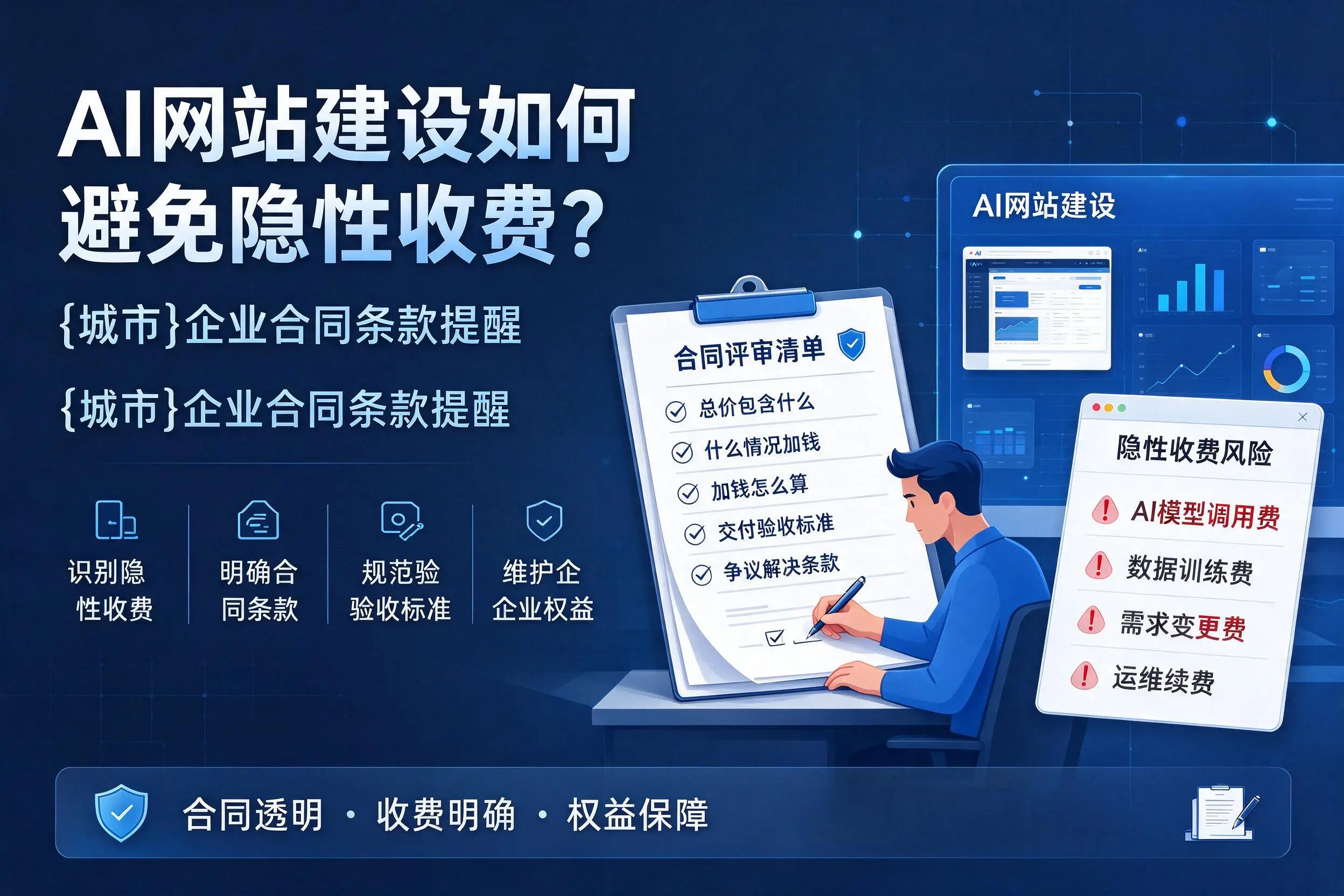 AI网站建设如何避免隐性收费？吉林企业合同条款提醒