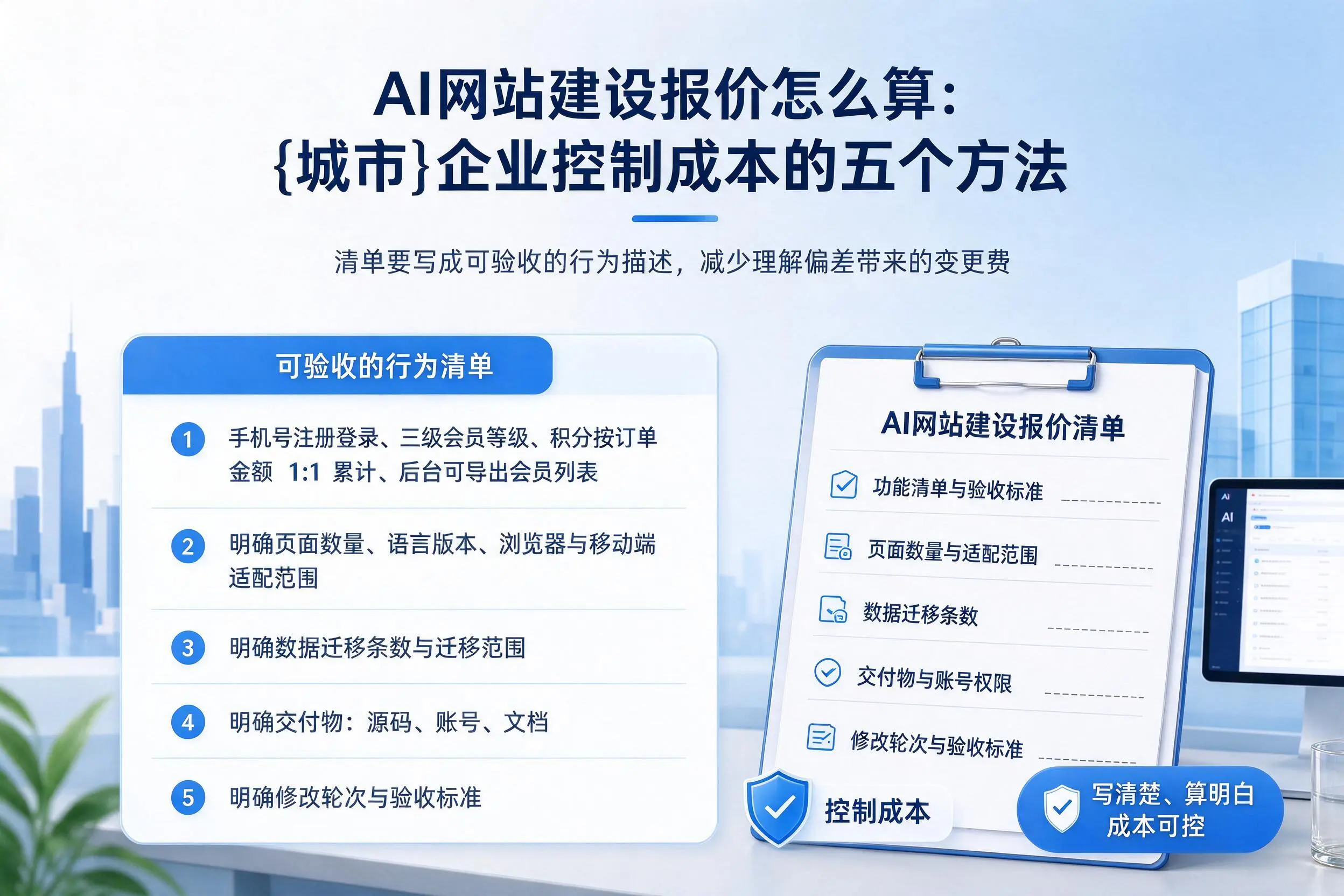 AI网站建设报价怎么算：吉林企业控制成本的五个方法